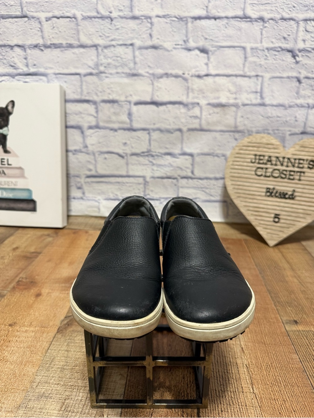 Birkenstock Oswego Black Natural Leather shoes Regular Width 39 8-8.5 - Picture 4 of 10